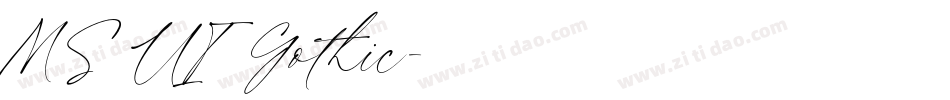 MS UI Gothic字体转换